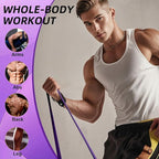 WHATAFIT Resistance Bands,Pull Up Assist Bands Set with Handles, Exercise & Workout Bands with Door Anchor for Men & Women – Home Fitness Equipment for Strength Training, Stretching