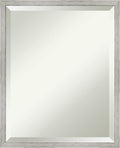 Amanti Art White Wall Mirror 21x17 Shiplap White Narrow Rectangle Bathroom Mirror for Wall Decor Living Room, Small Cottage Wood Frame, Hangs Horizonally and Vertically, Bathroom Decor, Beveled Edge