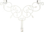[Front Door WREATH HANGER] - Ivy Design | ADJUSTABLE Hook Length for Tall and Small Doors | PADDING to Prevent Damage like Scratch and Dents | Heavy Duty Cast Iron Metal Hangar - (White)