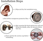 Consss 3 Pack Suction Cup Hooks for Wreaths/Shower/Window/Front Door for Christmas, Thanksgiving, Halloween Decorative Adjustable Wreath Hanger and Daily Waterproof Hooks
