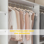VSV stoage Clear Clothes Hangers 16", 40 Pack Plastic Coat Hanger for Adult Closet, Bling Thin Hangers with Swivel Gold Hook, Notched Shoulders Perchas - Clothing Rack for Bridesmaid Dresses