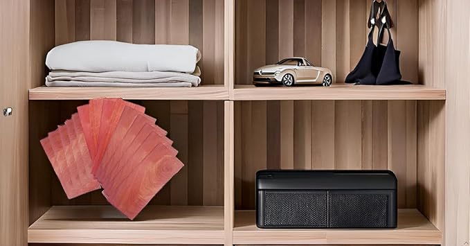 Red Cedar Blocks for Clothing, Shoes, Drawers, 14 Pieces/Box, 3.9 x 1.6 x 0.3inches/Pieces
