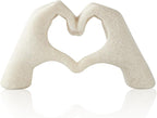 Marble Gesture Heart Decoration, Modern Love Statue Finger, Abstract Heart Hands Sculpture Home Wedding Decoration,Shelf Decor