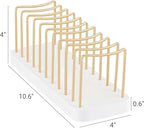 Mkono Hat Organizer for Baseball Caps, Hat Holder for 10 Baseball Caps, Tabletop Hat Rack Stand Storage Display Cap Organizer for Desk Closet Shelf Dresser White