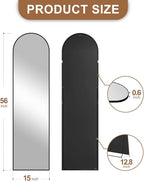 Delma Arched Mirror Full Length,Standing Mirror Full Body,Large Floor with Stand for Wall Entryway Door Bedroom Bathroom Living Room