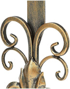 Jemeni 2 Pack 16" Wreath Hanger for Front Door, Metal Over The Door Wreath Hanger, Fleur Dis Lis Wreath Door Hanger, Door Hanger for Wreath with Scroll Design, Antique Gold