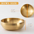 Key Bowl for Entryway Table, Decorative Bowls and Key Dish Holder, Fruit Bowls for Kitchen Counter Table, 8.26" Gold