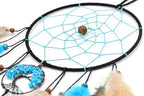 Urdeoms Blue Tree of Life Dream Catchers for Bedroom Adult Boho Big Dream Catcher for Boys Girls with Crystal Turquoise Hanging Ornament and Feathers Blessing Gifts(NO.33)