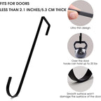 12 in Wreath Hanger Black Wreath Hangers for Front Door Wreaths Hangers Hook Over The Door Hook for Christmas Wreaths Holder Xmas Halloween Easter Home Outdoor Decorations