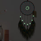 Dream Catchers Kids Room Wall Decor Dreamcatcher Handmade Peacock Feather for Girls Boys Bedroom Decoration Gift