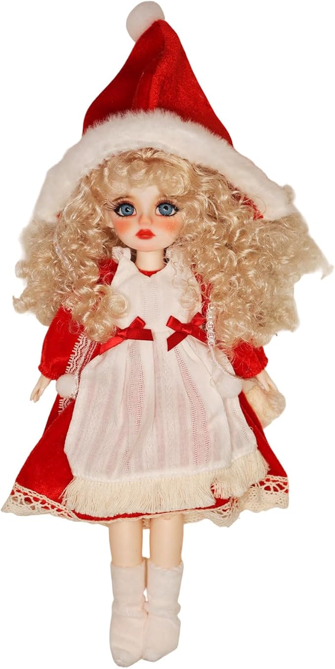 Original 1/6 Scale Anime Doll with Hand-Painted Face, Unique Cute Collectible Ball-Jointed Doll with Removable Outfit, 30cm Art Figure for Christmas & Birthday Gifts (Clara)