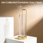 Incense Holder for Sticks, Anti-Ash Flying Incense Burner with 30 Incense Sticks, Detachable Glass Ash Catcher (Stainless Steel, Gold)