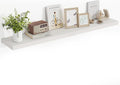 Acovy 55 Inch Floating Shelves, 55"x9.25"x1.5" Inch Deep Floating Shelves for Wall, Wooden Shelves for Bathroom, Bedroom, Living Room, Cream White Oak,1 Piece
