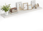 Acovy 55 Inch Floating Shelves, 55"x9.25"x1.5" Inch Deep Floating Shelves for Wall, Wooden Shelves for Bathroom, Bedroom, Living Room, Cream White Oak,1 Piece