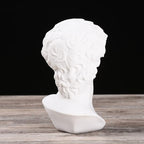 BRABUD Greek Mask David Man Bust Statue Resin White Gold Classic Roman Sculpture Modern Art Home Office Study Room Bookshelf Decor Collectible Gift TQGJBS342