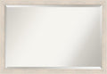 Amanti Art White Wall Mirror 27x39 Hardwood White Wash Narrow Rectangle Bathroom Mirror for Wall Decor Living Room, Large Country Rustic Wood Frame, Hangs Horizonally and Vertically, Bathroom Decor,
