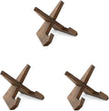 ANBOXIT Plate Stand for Display - 3 Pack 4.5 Inch Holder, Wooden Picture Frame Easel, Decorative Table Top Brown