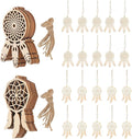 Wooden Dreamcatcher, 20Pcs Unfinished DIY Dream Catchers Kits Mini Decorative Hanging Ornaments Wall Craft for Home Bedroom Decoration
