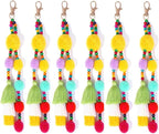 6Pcs Handcrafted Decorative Tassels for DIY Craft Home Décor Handmade Tassels Yellow