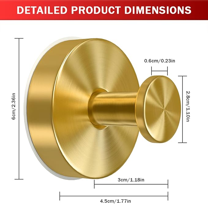4 Pack Suction Cup Wreath Hanger, 2025 New No Drill Suction Cup Hooks for Door Wreaths, Reusable Holder for Glass Window, Door, Fall, Halloween, Christmas, Welcome Sign(Gold)