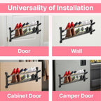 Foldable 26-Inch Wall Mounted Shoe Rack Organizer, Holds 6 Pairs, Small Hanging Shoe Rack for Entryway, Door or Closet, Space-Saving Wall Shoe Storage
