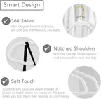 MIZGI Premium Velvet Hangers Pack 30 Pcs Heavyduty - Non Slip Slimline - Velvet Suit Hangers White - Gold Hooks,Space Saving Clothes Hangers