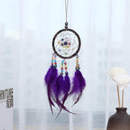 Dream Catchers for Cars Rear View Mirror, Small Car Charm Pendant Dream Catcher for Car Wall Bedroom Hanging Decorations (Style 3-Purple)