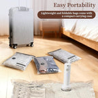 15 PCS Vacuum Seal Bags, Compression Space Saver with Electric Air Pump and Hand Pump, For Travel, Home Storage, Clothing, Bedding and Moving Organization