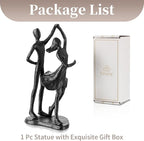 Sziqiqi Anniversary Wedding Gifts for Couple: 6th Anniversary Iron Gifts for Him Her Women Couples - 6 Year Wedding Gift for Christmas Valentines Birthday - Couple Dancing Figurines