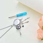 Dream Catcher Pendant Necklace 925 Sterling Silver Synthetic Moonstone Crystal Sunflower Rose Flower Evil Eye Dreamcatcher Cremation Jewelry Gifts for Women Wife Mom