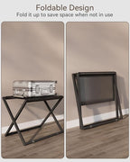 IBUYKE Luggage Rack for All Suitcase Sizes,Foldable Suitcase Stand,Metal Luggage Holder,Easy to Assemble for Bedroom Living Room Hotel,Black TLR001B
