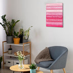Inspirational Pink Wall Art Decor, Preppy Motivational Room Sign, Pink Positive Canvas Posters Art Work for Home Office Bedroom Living Room Kitchen Bathroom (11.5 X 15 Inches, Framed)