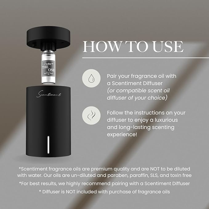 Scentiment Diffuser Oil - Brilliance Designer Collection | Aromatherapy Home Fragrance | Luxurious Scent with Notes of Saffron, Amberwood, Fir Resin (20 mL)