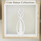 Trycooling Kissing Lovers Statue Abstract Sculpture Resin Statues for Home Decor Modern Home Office Desktop Shelf Bookshelf Decor (White, Small)