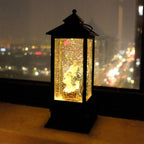 Wondise Lighted Christmas Snow Globes Musical Lantern with Timer, 12 Inches USB Powered & Battery Operated Spinning Water and Swirling Glitter (Jesus)
