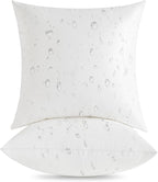 Oubonun 26x26 Outdoor Pillow Inserts (Pack of 2) - Square Waterproof Throw Pillow - Decorative Throw Pillows Insert for Couch Sofa Bed Patio Furniture - White Pillows