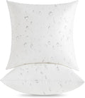 Oubonun 24x24 Outdoor Pillow Inserts (Pack of 2) - Square Waterproof Throw Pillow - Decorative Throw Pillows Insert for Couch Sofa Bed Patio Furniture - White Pillows