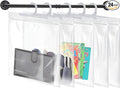 Hanging Storage Bags 24 Pack, Large Hook 10 x 12.5-inch Clear Plastic Bags for Classroom, Library and Pharmacy Use