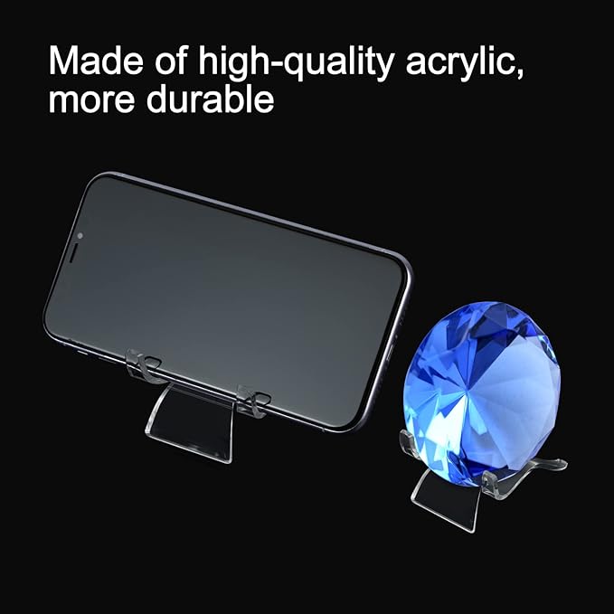 (36 PCS 3 Size Display Stand,Acrylic Rock Display Stands,Clear Display Easel Stands Pedestal for Crystal Geodes Rock Mineral Agate Fossil Coral Crystal/Gemstone Small Collectibles Display Stands