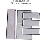 AARAINBOW 2 Packs Foldable Under Bed Clothes Organizer with Lids, Underbed Storage Container with Adjustable Dividers, UnderBed Storage Bins with Handles and Clear Window (Gray+Light Gray)
