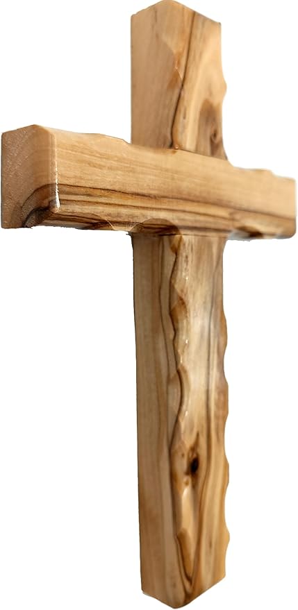 Zuluf 6.2" Olive Wood Plain Wall Cross | Christian Handmade Wooden Cross for Wall from Jerusalem Holy Land | Wall Cross for Home Decor | Catholic Wall Art | Religious Christian Decor Gift