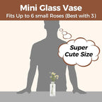 ComSaf Small Bud Vases Set of 12, 5.2 inch Glassl Bud Vase in Bulk, Mini Flower Vase for Centerpiece, Vintage Decorative Vase for Flowers, Wedding, Christmas, Home Decor, Housewarming Gift (Clear)