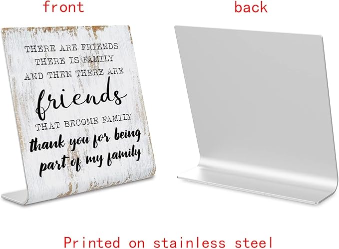 Friend Gifts for Women Men Friends Friendship Plaque Gift Office Gifts for Friends Sisters Coworkers Decorations On Shelf Table Desk for Living Room Bedroom Home Office dksg12