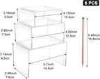 Cerpourt 2 Sets Acrylic Display Risers(4",5",6") Product Stand ((4"x5"x6") Clear Risers)