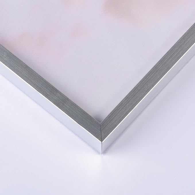 upsimples 4x6 Picture Frame Set of 3, Made of High Definition Glass for 4 x 6, Wall and Tabletop Display Thin Border Photo Frames for Home Decor, Silver