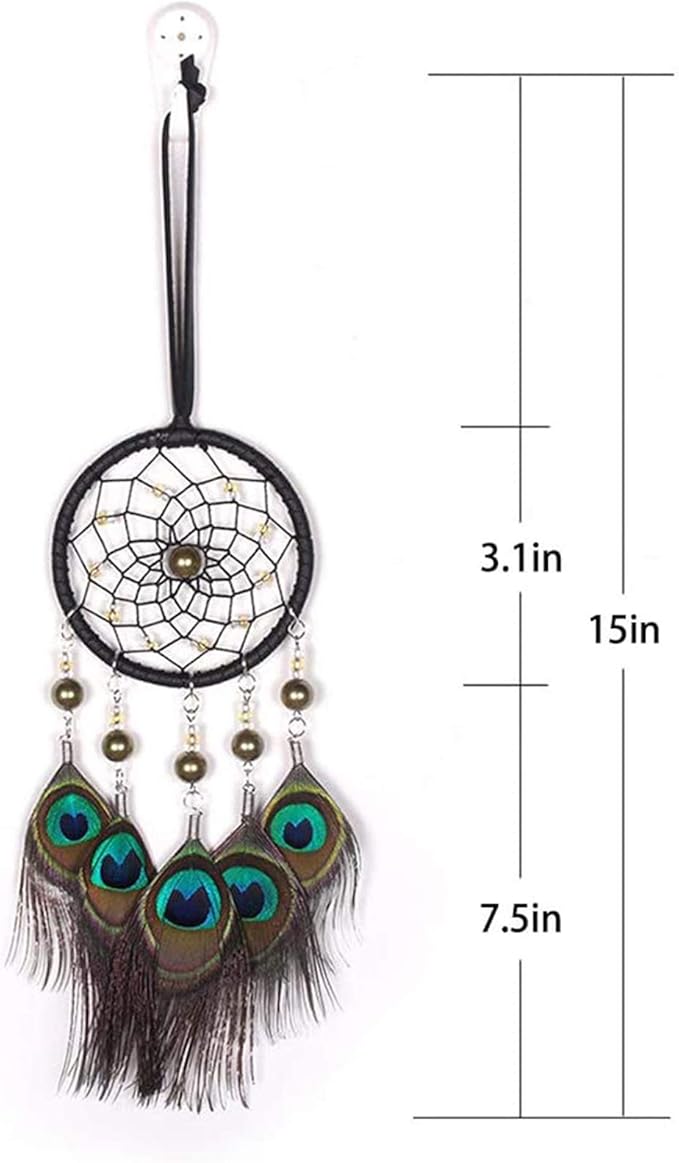 Feather Dream Catcher Pendant, Small Dream Catchers Car Charm for Hanging Decorations