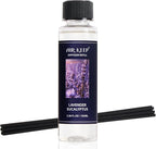 Airkeep Reed Diffuser Set,1.69 fl oz (50 ml) - Lavender Eucalyptus Oil Diffusers with 8 Reed Sticks,Home Fragrance Reed Diffuser for Bathroom Shelf Decor