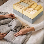 Drawer Organizer Clothes, Adjustable Dividers and Can Change the Size of the Dividers According , Can be Used in the Bedroom, Nursery and Closet Organizer or Storage, Underwear, Socks (Grey, Big)