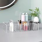 Acrylic Belt Organizer with Dust Cover – Clear Belt Storage Box for Closet or Drawer, Belt and Tie Display Holder Case with 7 Compartments for Men and Women