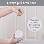 Zip 'n Hang Wreath Hanger for Front Door – Damage Free Adjustable Door Wreath Hanger for Glass, Screen & Standard Doors, Christmas Wreath & Decor Hook (White - 1 Pack)